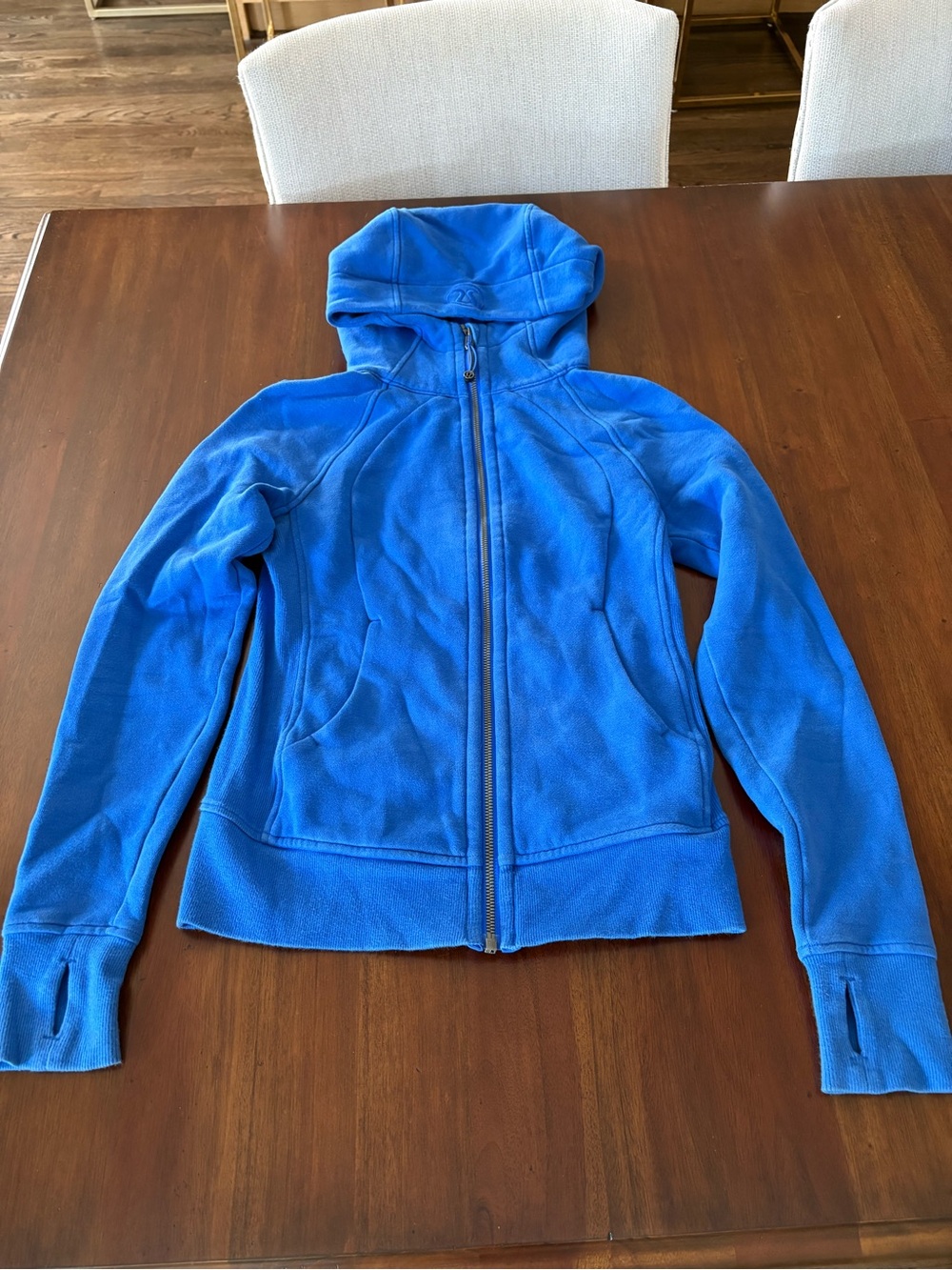 lululemon athletica Bright Blue Hooded Zip Jacket